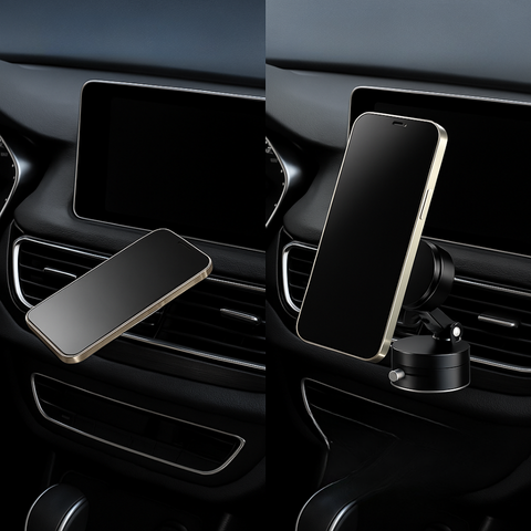 Support Telefono Auto – Fissaggio Magnetico Rotante e Sicuro