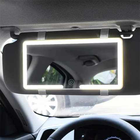 Lustro do makijażu LED – Idealne poprawki w samochodzie