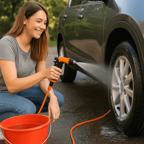 غسالة ضغط عالية محمولة — تنظيف سهل في كل مكان
