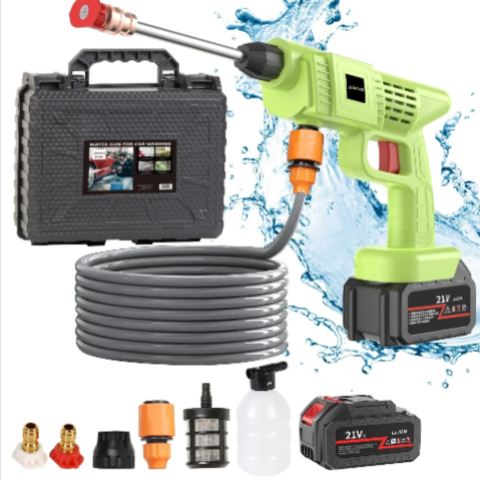 مسدس تنظيف لاسلكي للسيارة - نفاث ضغط عالٍ