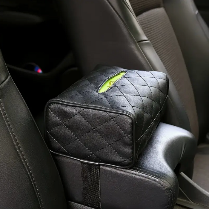 Box for Tissues Car in PU Leather – Sunshade or Headrest Attachment