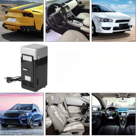 Mini USB-kylskåp 5V 10W — Ideal för kontor och bil