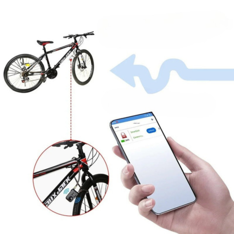 Antivol Intelligent Pour Vélo Avec Alarme 110dB Et Contrôle Via Application — Protection Fiable Et Moderne