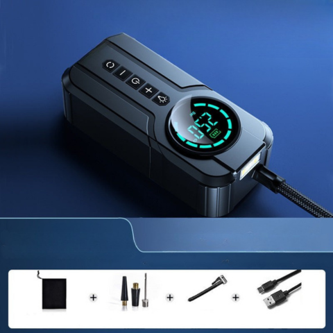 ポータブルエアコンプレッサー – 高精度LEDディスプレイ