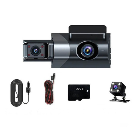Κάμερα Ενσωματωμένη Αυτοκινήτου — Διπλός Σκοπός Με Ενσωματωμένη Πίσω Κάμερα