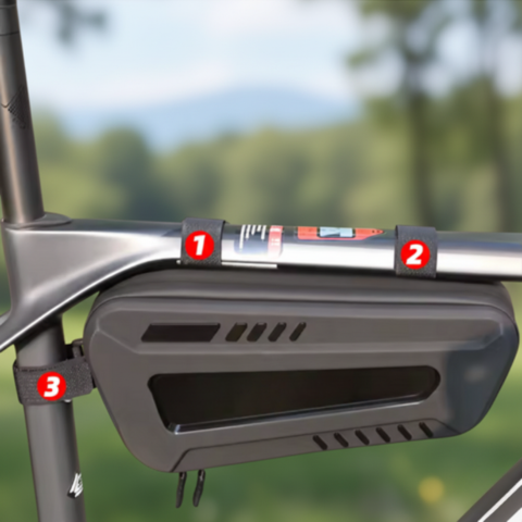 Vízálló, merev kormánytáska — Praktikus tárolás kerékpárhoz