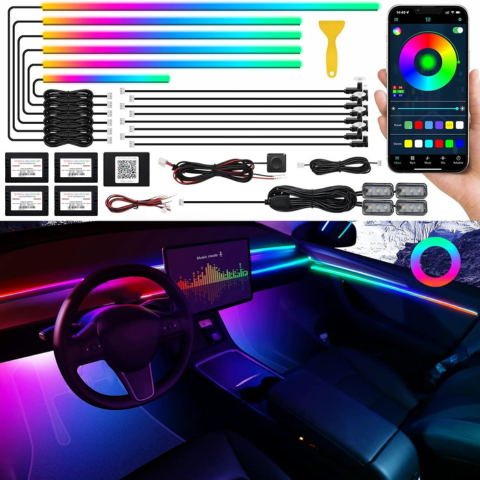 Kit de Iluminación Interior de Coche LED — Crea la Ambiente Ideal