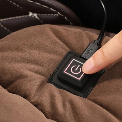 כרית חימום למושב רכב USB — נוחות וחום מיידיים