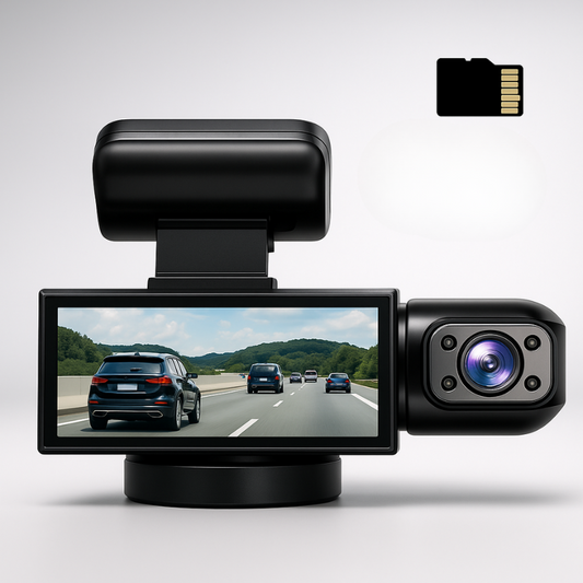 Kamera samochodowa Dashcam Double Full HD - Nocna wizja + kamera wewnętrzna