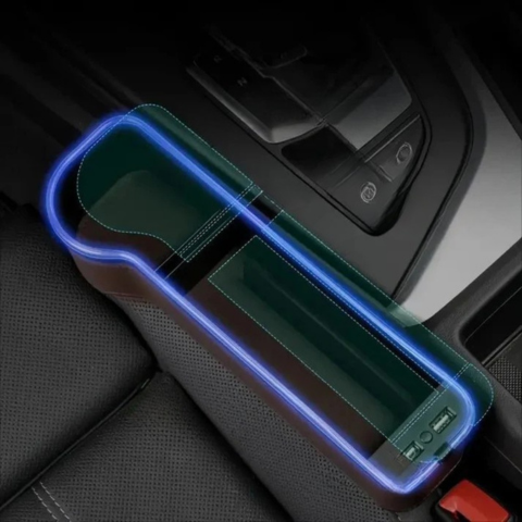 Organizzatore per sedili dell'auto con illuminazione a LED - Pratica custodia e ambiente moderno