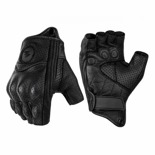 Half-finger leather gloves