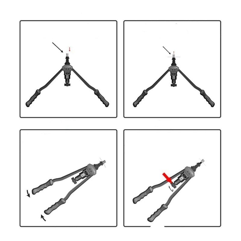Strumento per Rivettare Manuale — Resistente e Durevole 