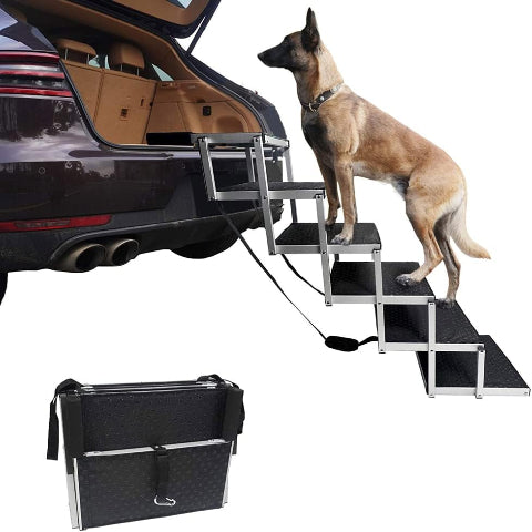 犬用折りたたみ階段 — 車のトランクへの簡単アクセス 