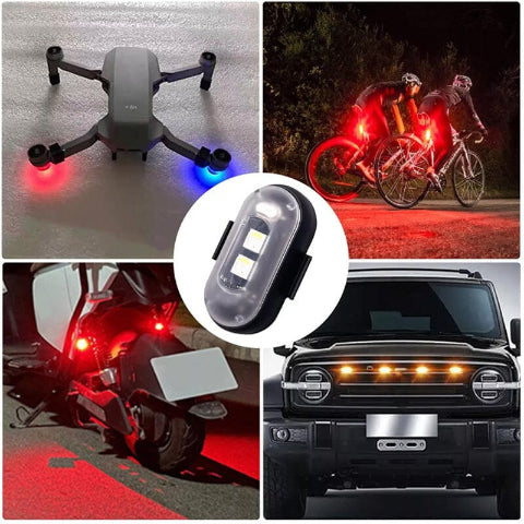 ضوء LED مضاد للاصطدام - ركوب الدراجات والدراجات النارية 