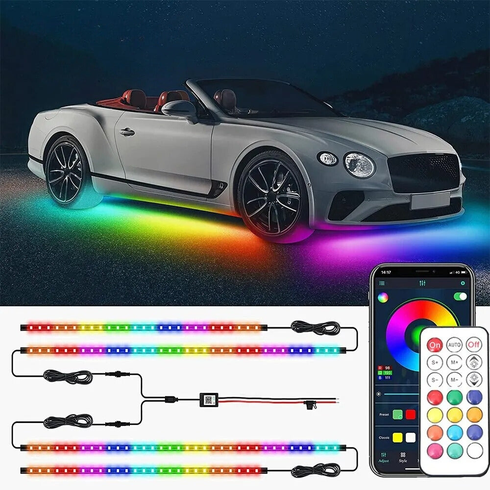 תאורת LED מתחת לרכב — אפקטים זוהרים מרהיבים ומותאמים אישית 