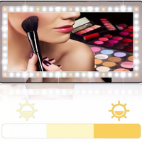 מראה LED למגן שמש לרכב – תאורה מתכווננת ונטענת 