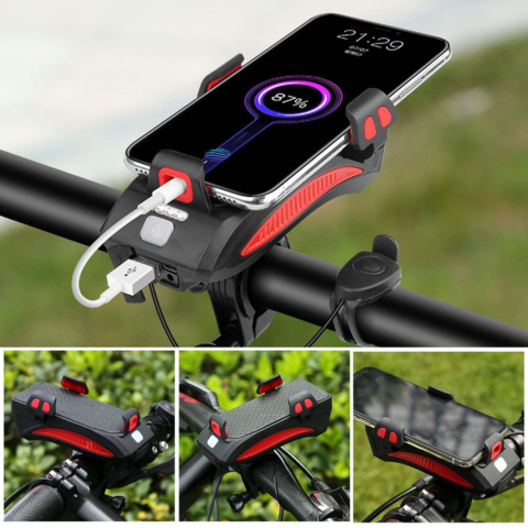 Multifunctional Bike Lamp – Horn and Phone Holder 
