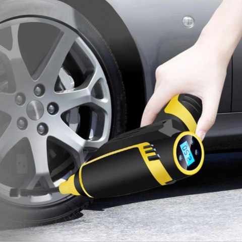 Portable Car Air Compressor – Digital Display and LED Light 