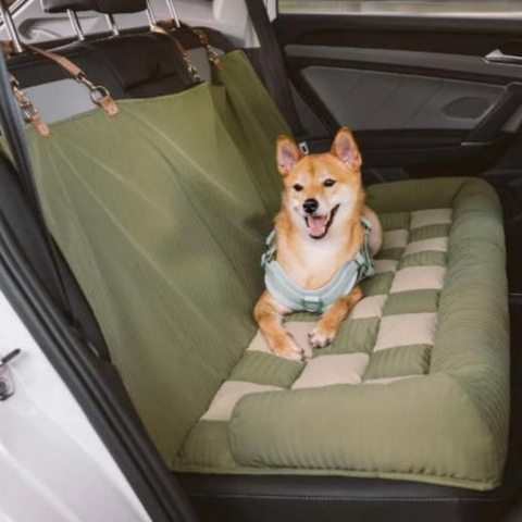 Bakåtvänd bilstol för hund – Lätt installation och stabilitet 