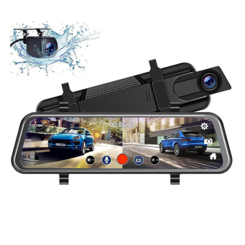 Retrovizor conectat cu cameră dublă – Conducere mai sigură 