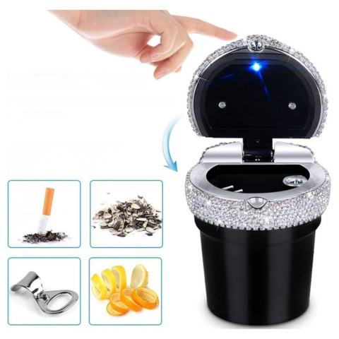 ブリリアント ミニカー灰皿 - エレガントなデザイン＆煙防止クロージャー